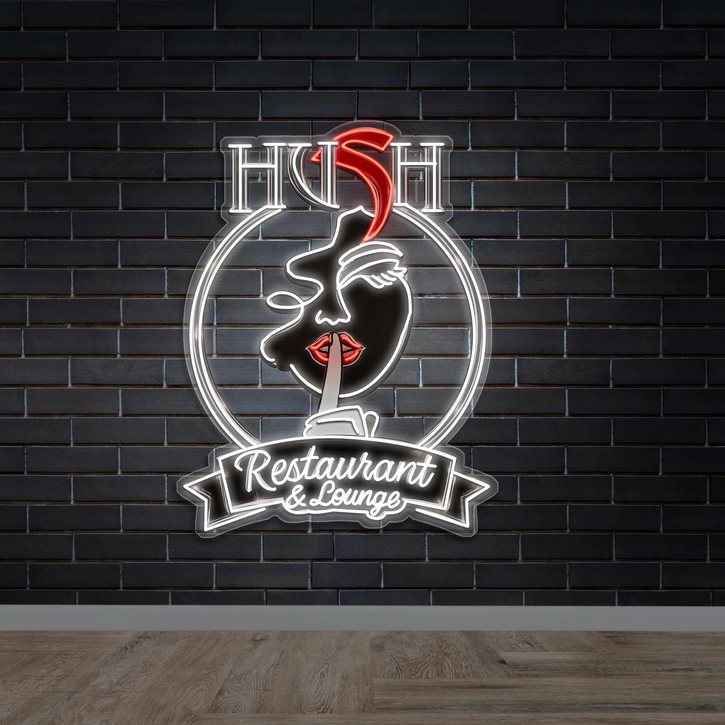 Hush Restaurant & Lounge - Premium Neon Artwork
