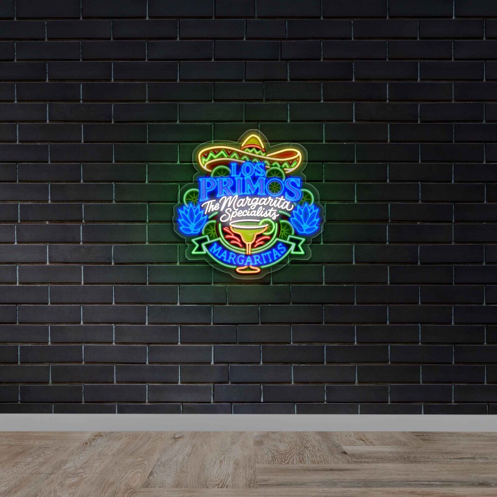 Los Primos The Margarita Specialists - Premium Neon Artwork