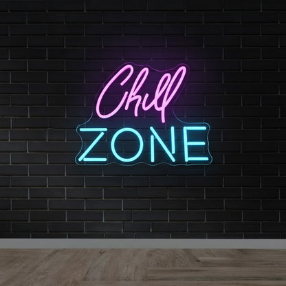 Chill Zone Man Cave LED Neon Sign