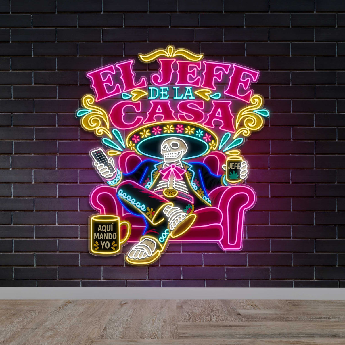El Jefe De La Casa - Premium Neon Artwork