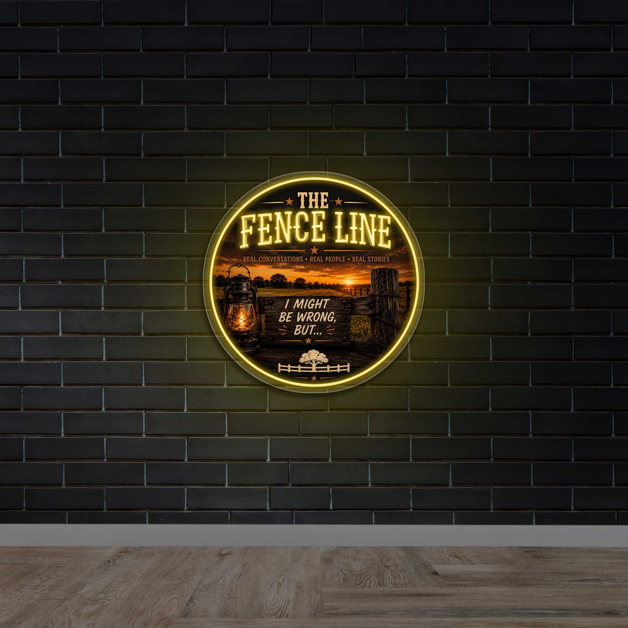 The Fence Line - Premium Neon Artwork