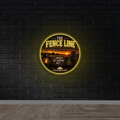 The Fence Line - Premium Neon Artwork