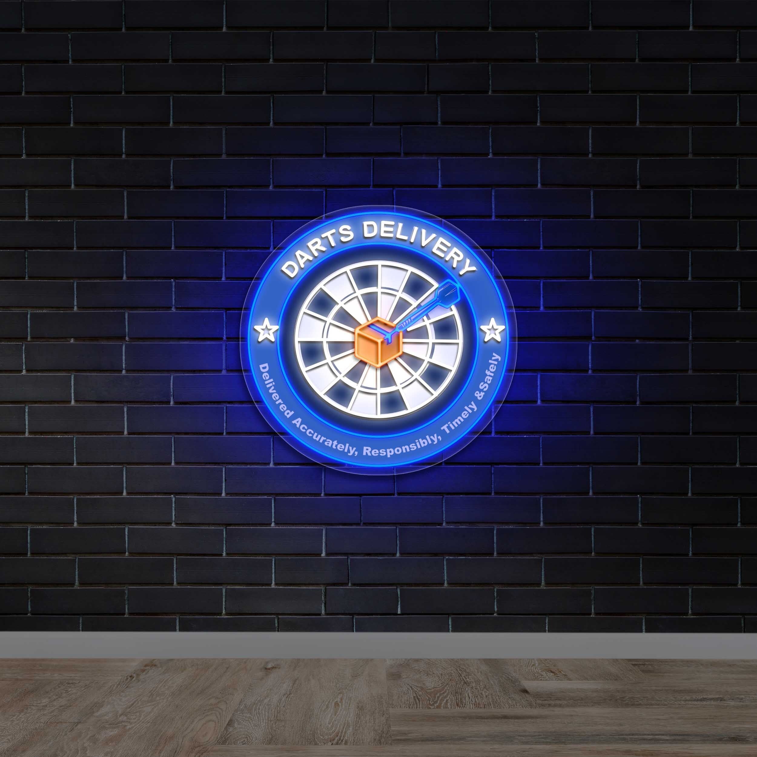 Darts Delivery - Premium Neon Artwork