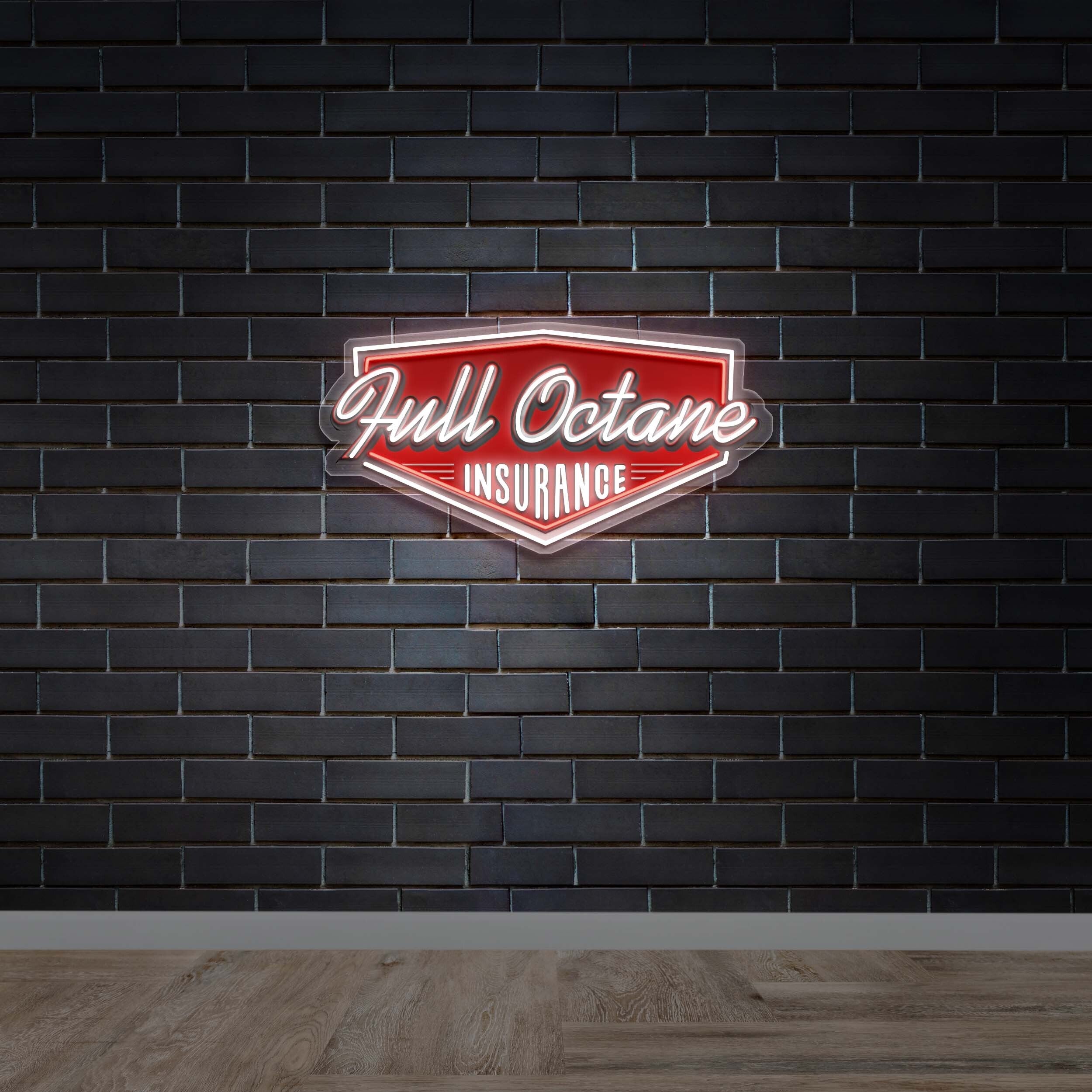 Full Octane Insurance - Premium Neon Artwork