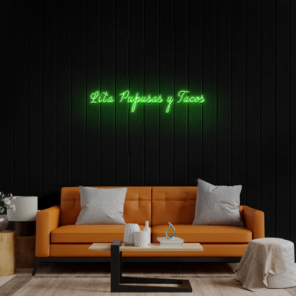 Lita Pupusas y Tacos - Premium Neon Artwork