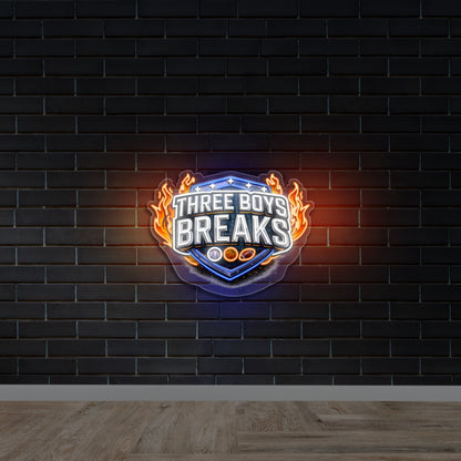 Three Boys Breaks - Premium Neon Artwork