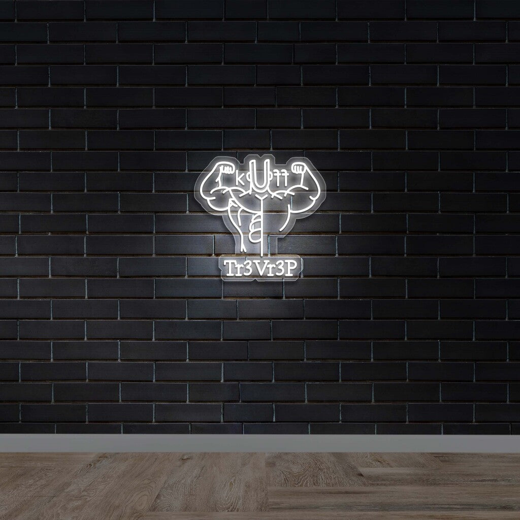 Muscle Man Flex Tr3Vr3P - Premium Neon Artwork