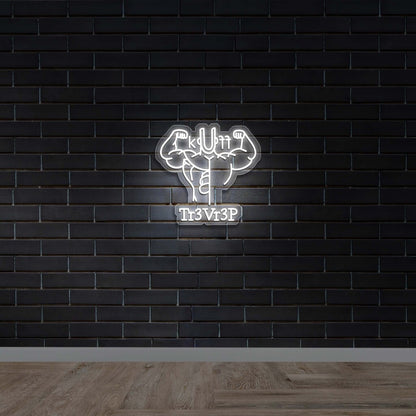 Muscle Man Flex Tr3Vr3P - Premium Neon Artwork