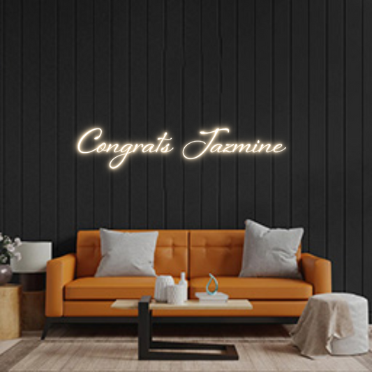 Custom Neon: Congrats Jazm...