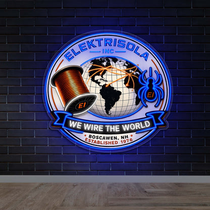 ELEKTRISOLA INC WE WIRE THE WORLD -  Premium Neon Artwork