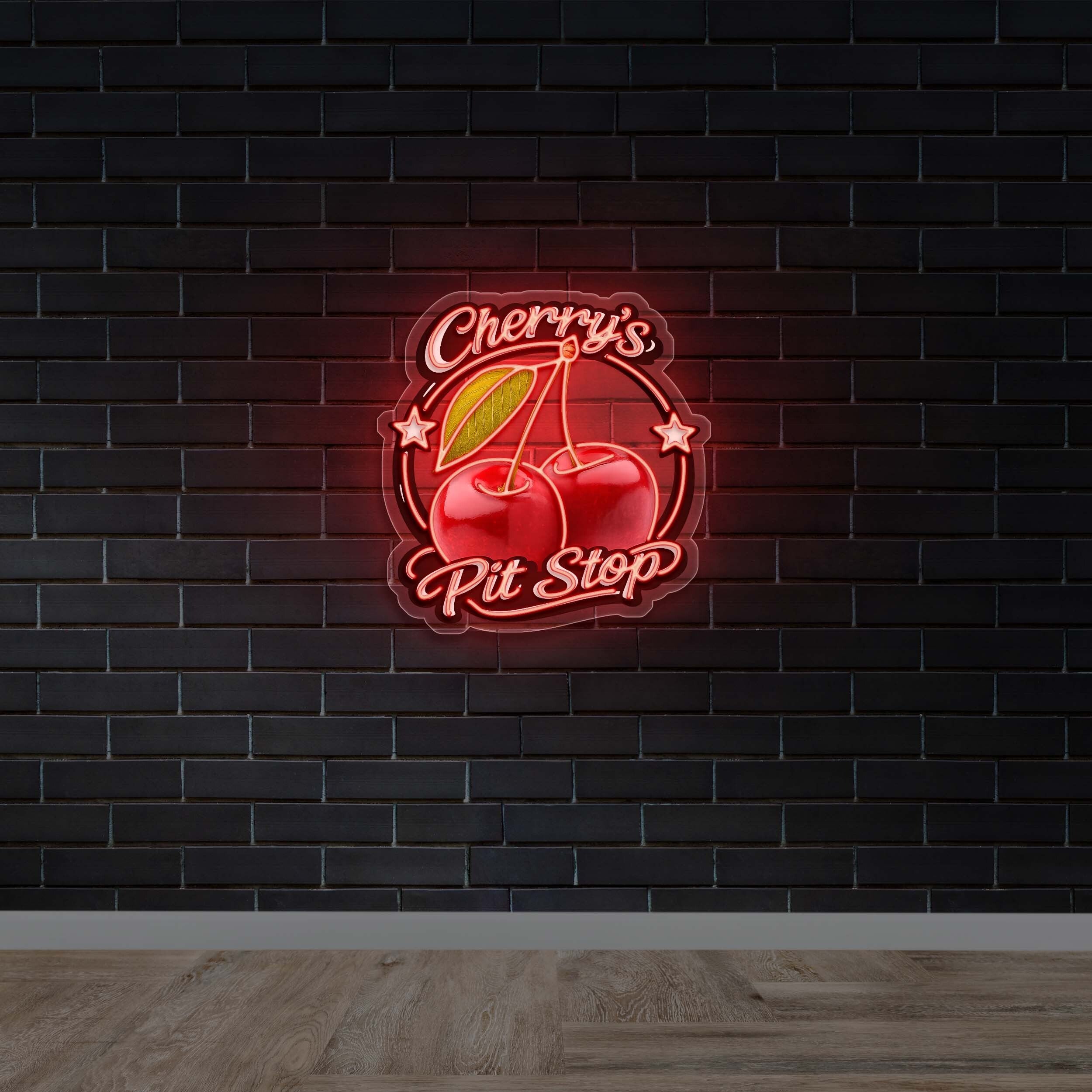 Cherry's Pit Stop - Premium Neon Artwork