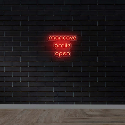 Mancave 6Mile Open - Premium Neon Artwork