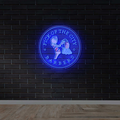 Pick of the City Barbers - Premium Neon Artwork