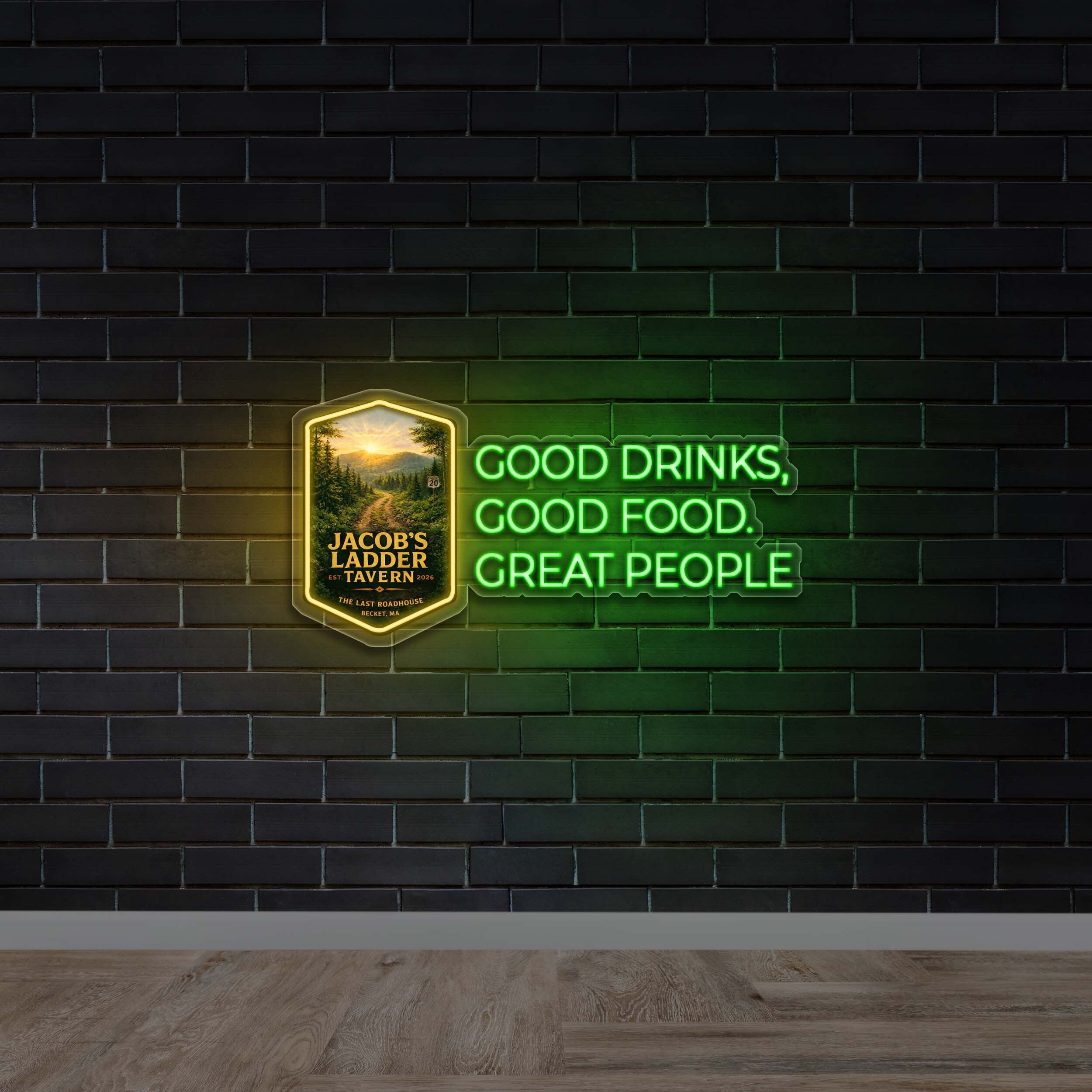 Good Drinks, Good Food. Great People  - Premium Neon Artwork