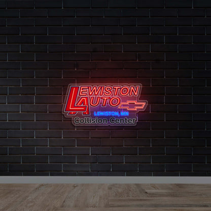 LEWISTON AUTO - Premium Neon Artwork