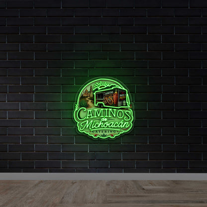 Caminos de Michoacán Catering - Premium Neon Artwork