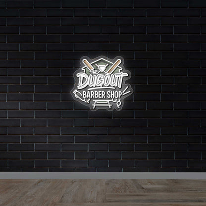 DUGOUT BARBER SHOP - Premium Neon Artwork