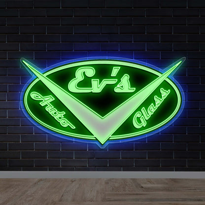 Ev's Auto Glass - Premium Neon Artwork