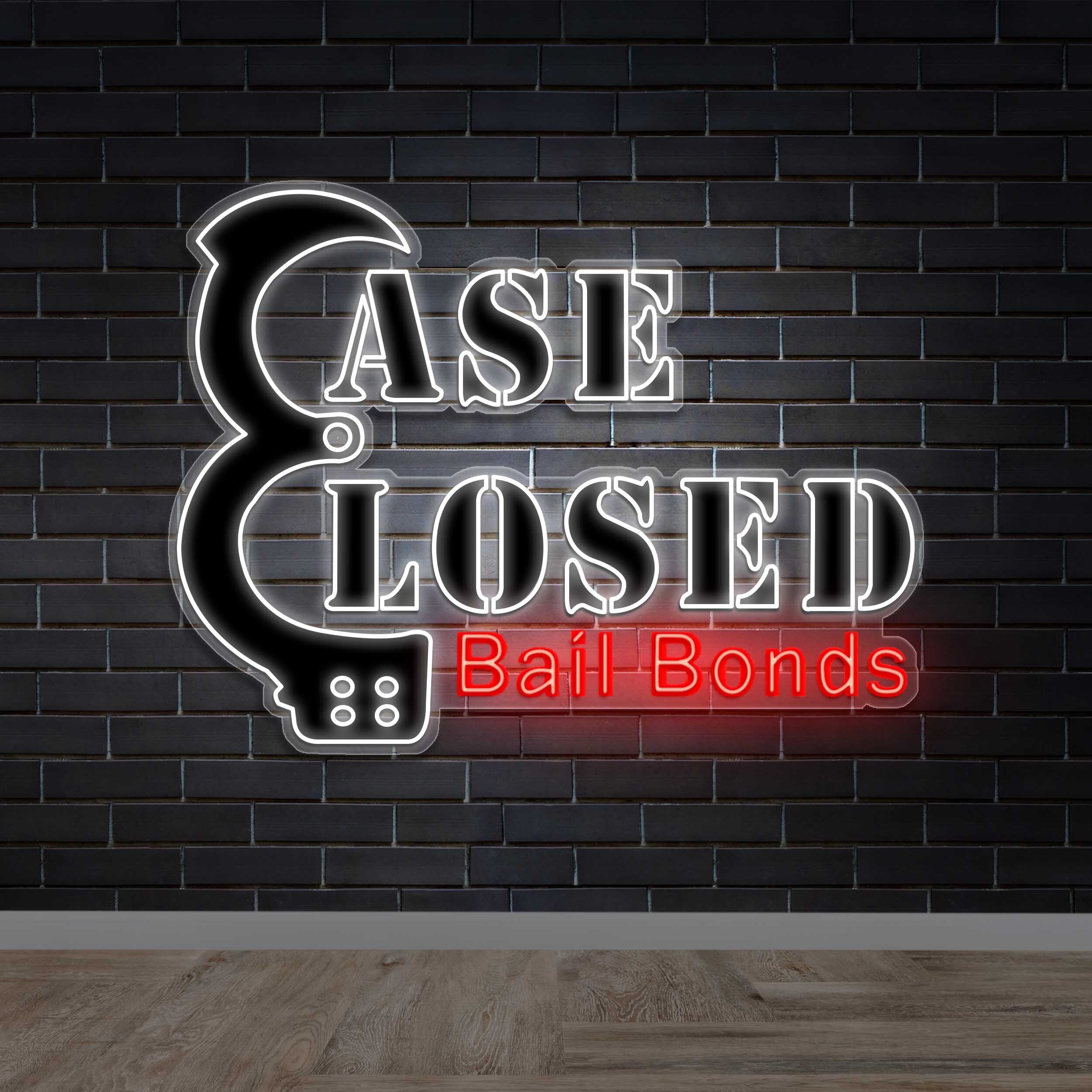 Case Closed Bail Bonds - Premium Neon Artwork
