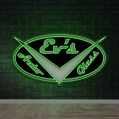 Ev's Auto Glass - Premium Neon Artwork