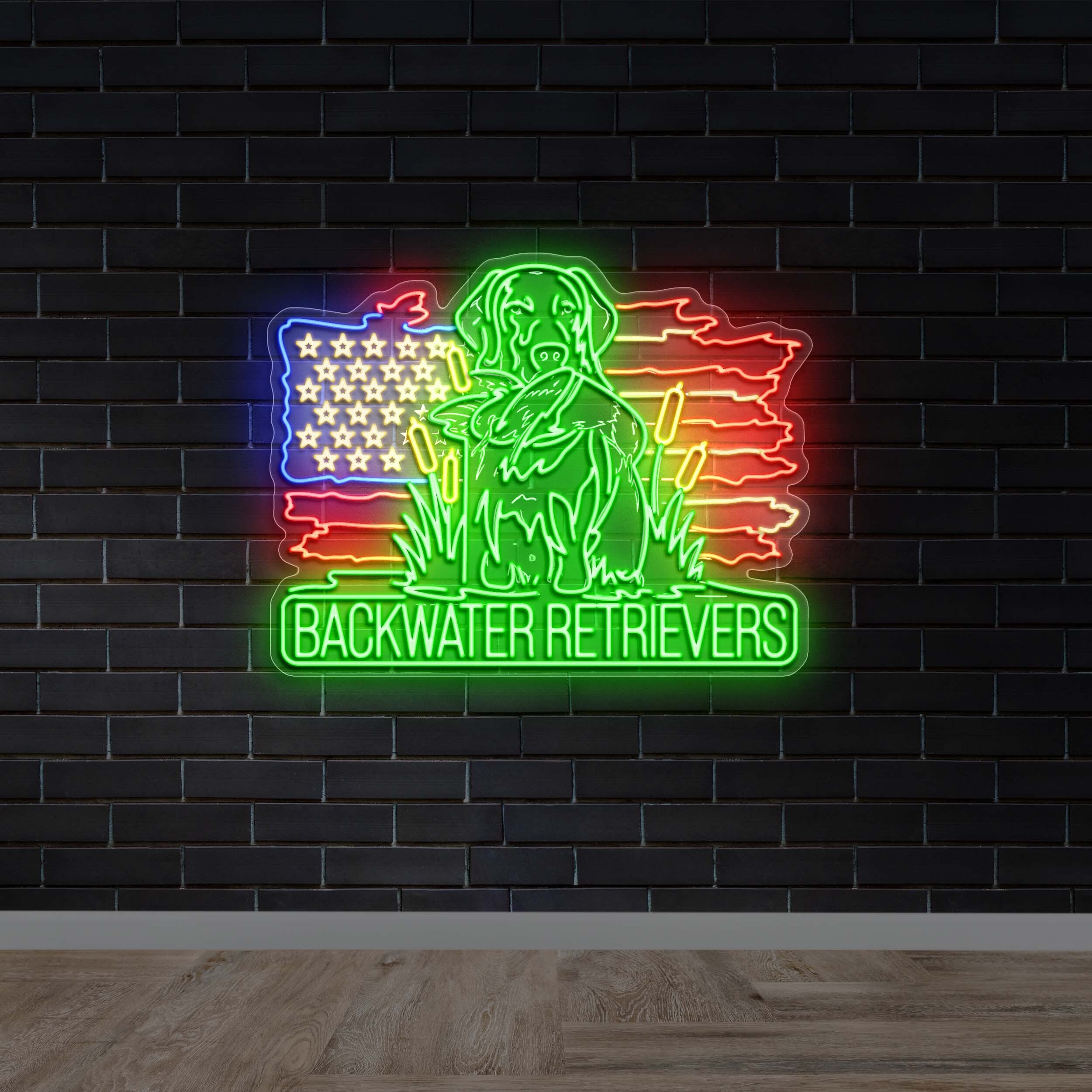 Backwater Retrievers - Premium Neon Artwork
