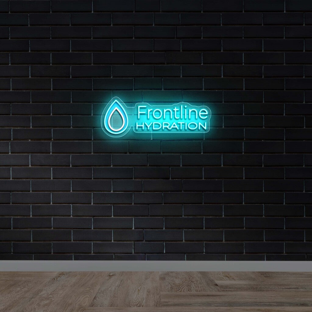 Frontline Hydration - Premium Neon Artwork