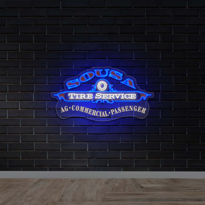 SOUSA TIRE SERVICE - Premium Neon Artwork