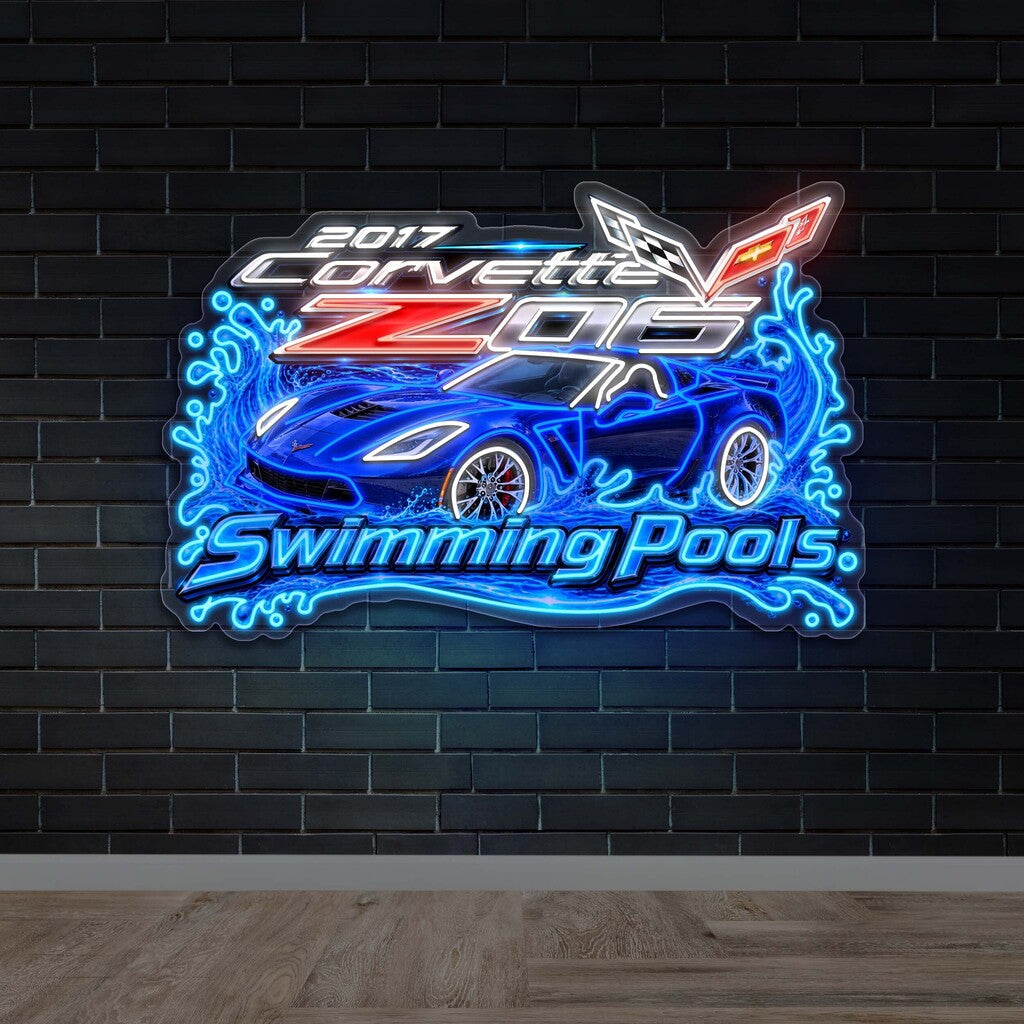 2017 Corvette Z06 Swimming pools - Premium Neon Artwork