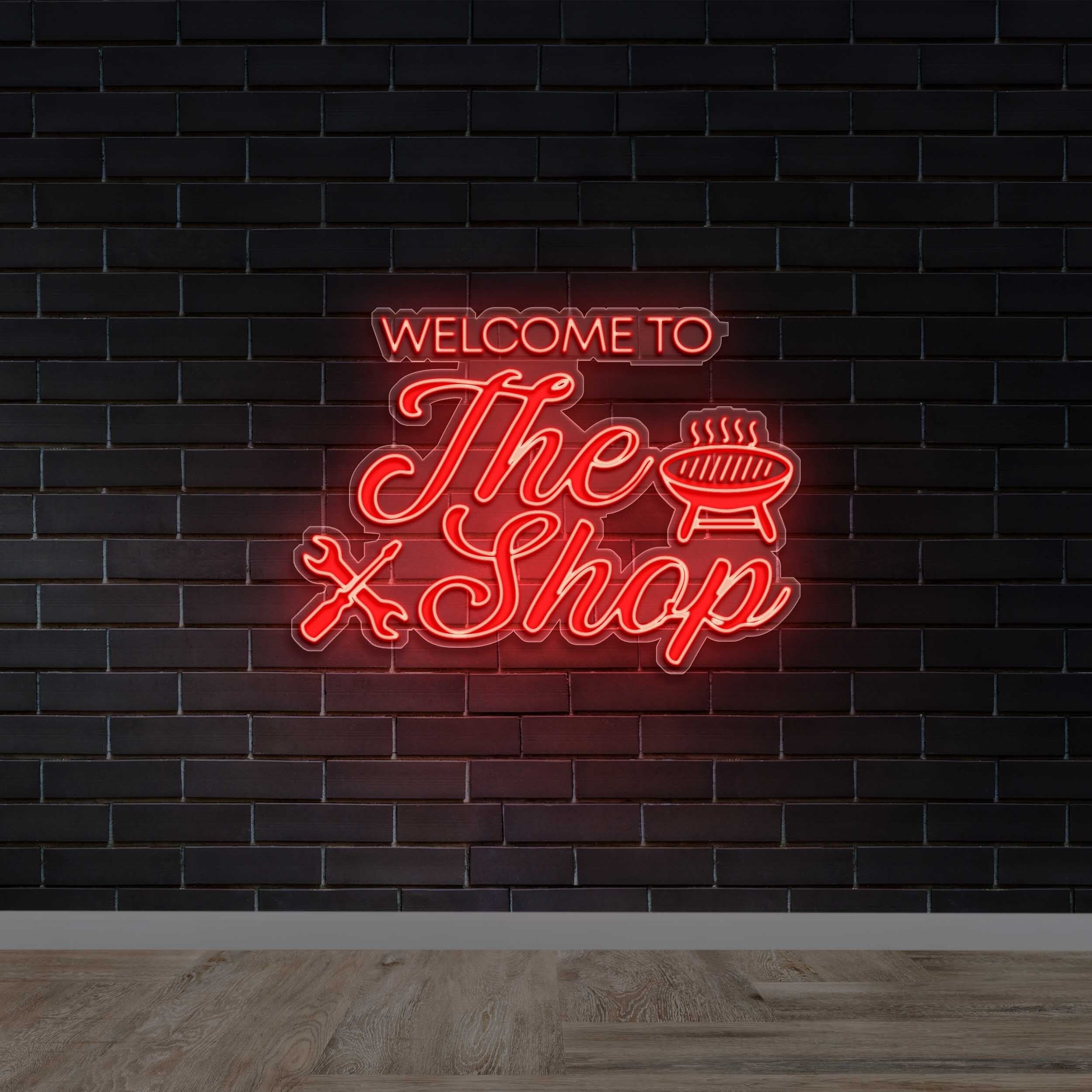 Welcome to the Shop - Premium Neon Artwork