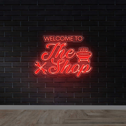 Welcome to the Shop - Premium Neon Artwork