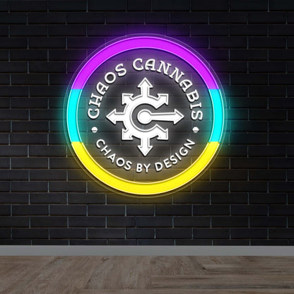 Chaos Cannabis - Premium Neon Artwork