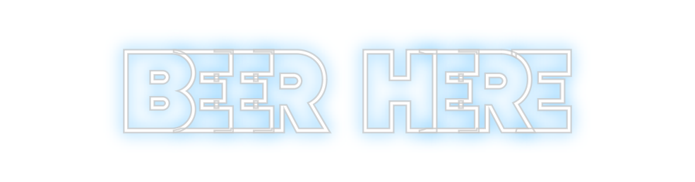 Custom Neon: beer here
