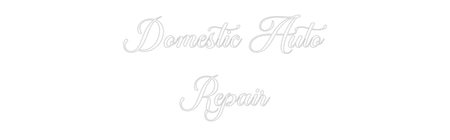 Custom Neon: Domestic Auto...