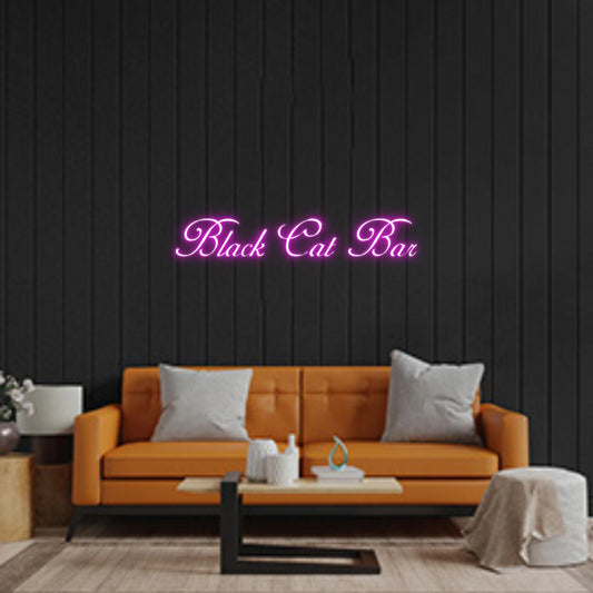 Custom Neon: Black Cat Bar