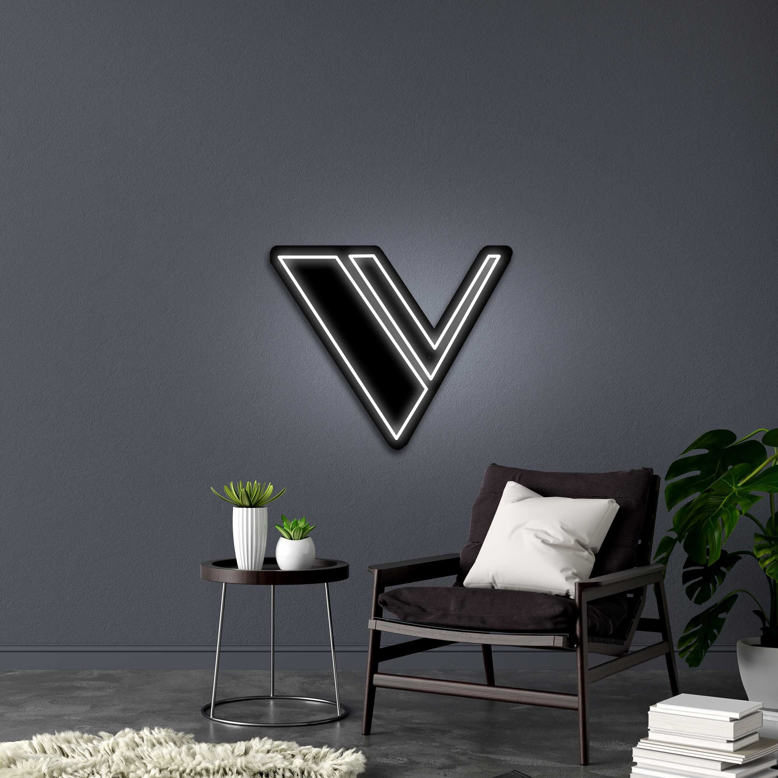 V - Premium Neon Artwork