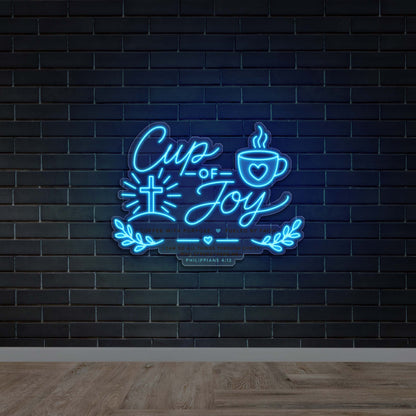 Cup of Joy - Premium Neon Artwork