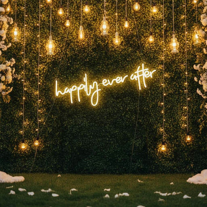 Happily Ever After Wedding LED Neon Sign