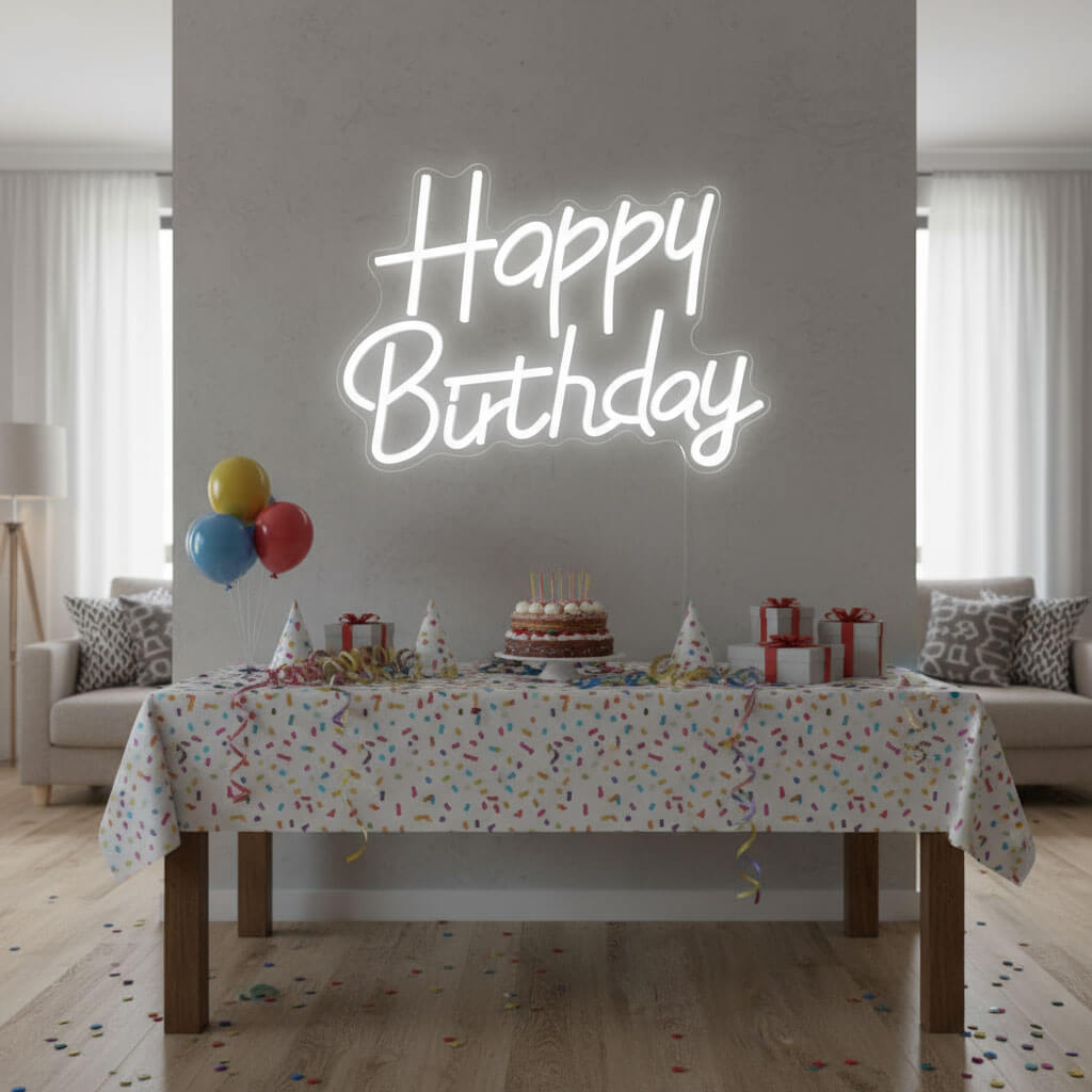 Happy Birthday Events Decor LED Neon Sign