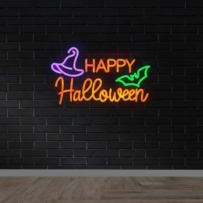 Happy Halloween Spooky Multi-Color - Events Decor LED Neon Sign
