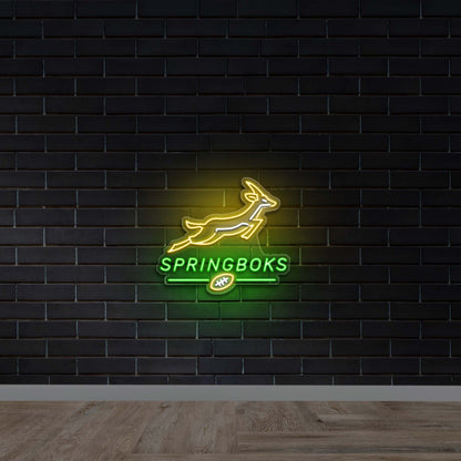SPRINGBOKS - Premium Neon Artwork