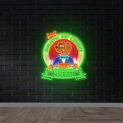 Holistic Pet Cuisine Market - Premium Neon Artwork