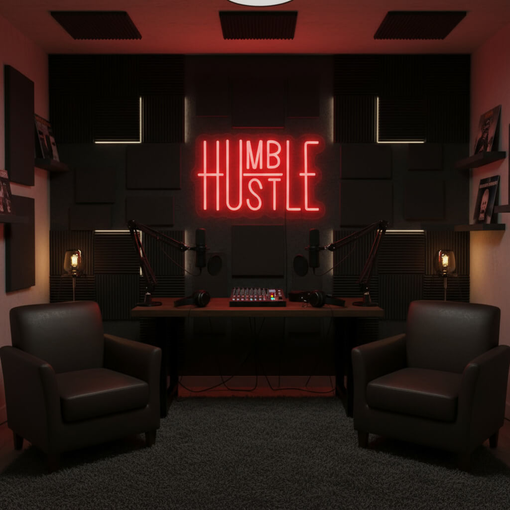 Humble Hustle - Inspirational LED Neon Sign