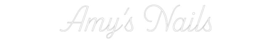 Custom Neon Sign: Amy's Nails