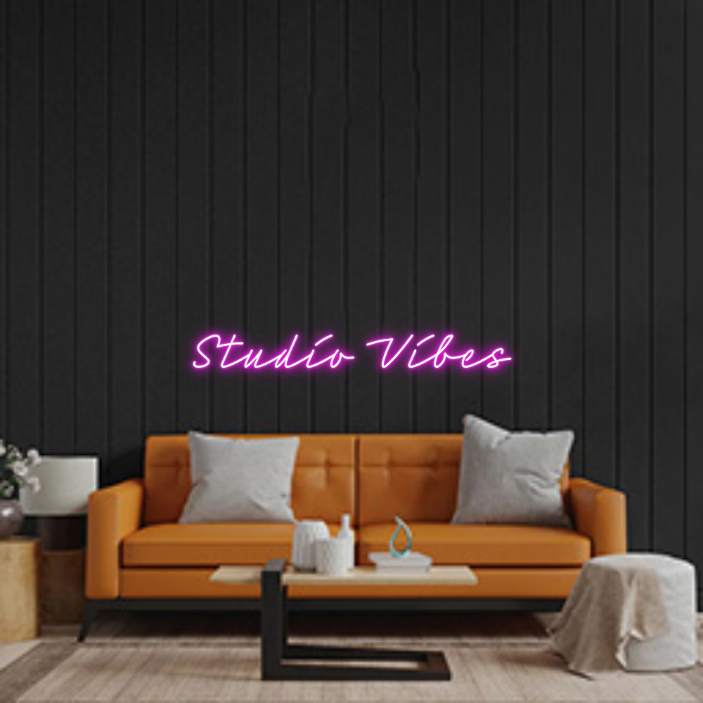 Custom Neon Sign: Studio Vibes