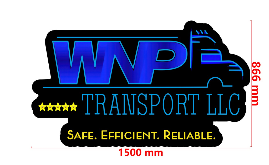 WNP Transport LLC (with slogan) - Premium Neon Artwork