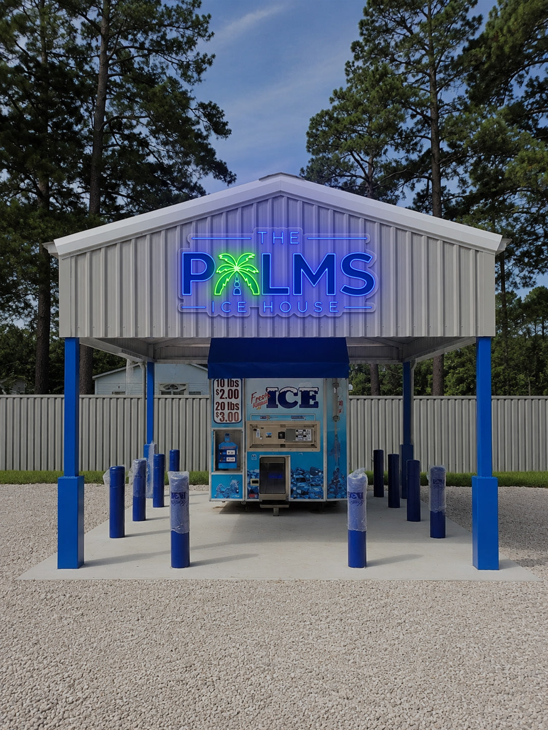 THE PALMS ICE HOUSE - Premium Neon Artwork