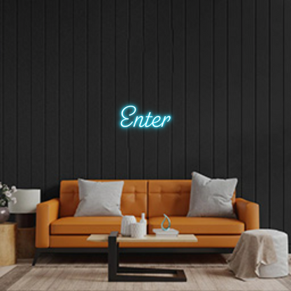 Custom Neon Sign: Enter