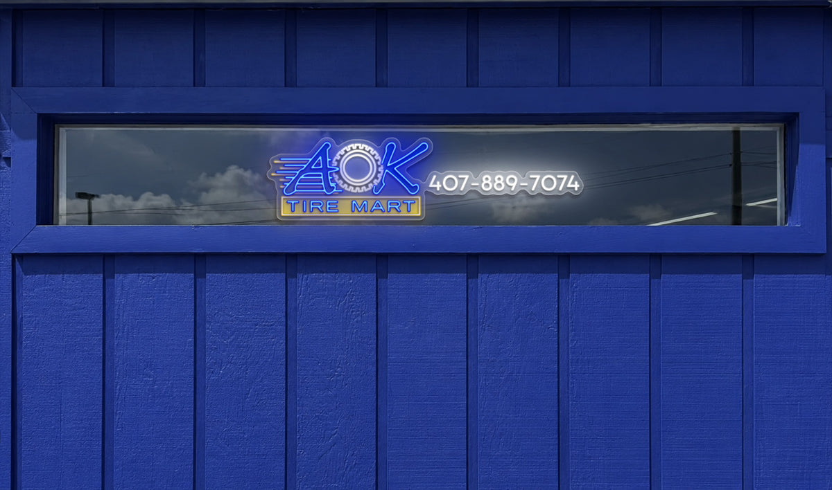AOK Tire Mart - Premium Neon Artwork