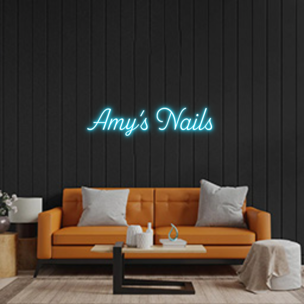 Custom Neon Sign: Amy's Nails