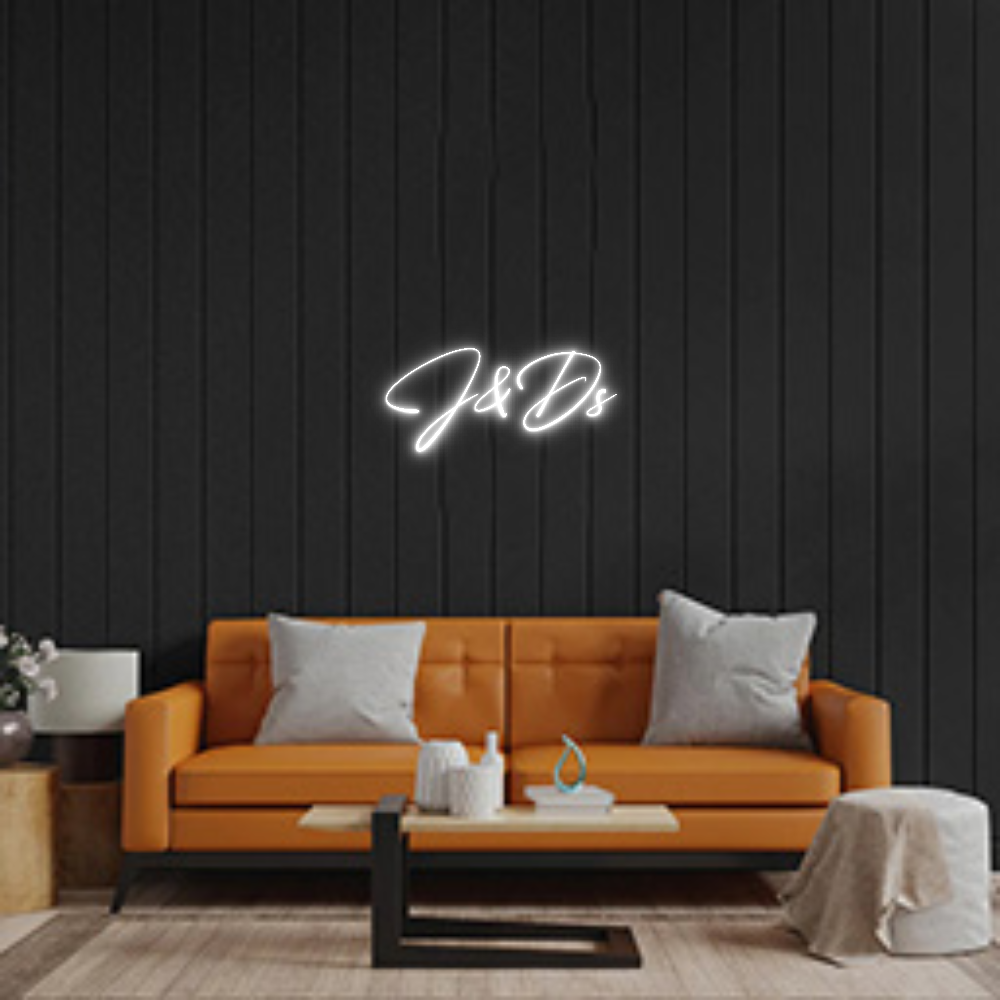 Custom Neon Sign: J&Ds